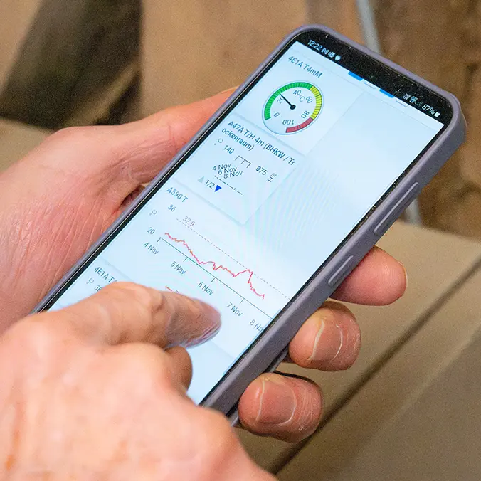 pikkerton Dashboard auf Smartphone