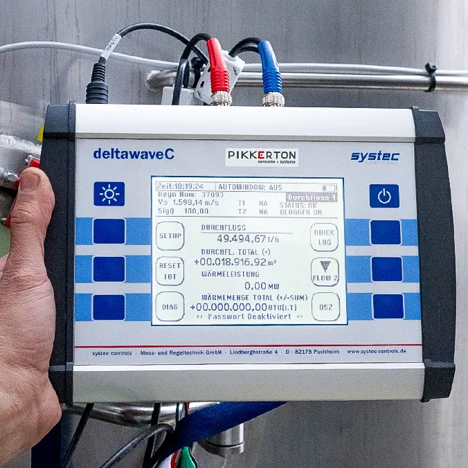 Controlpanel pikkerton-Durchflussmessung